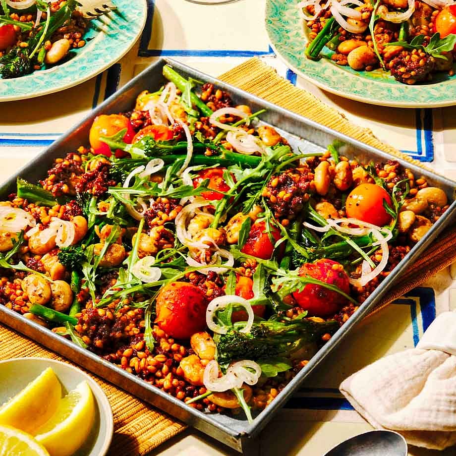 Easy Warm Butter Bean, Chorizo & Spelt Salad